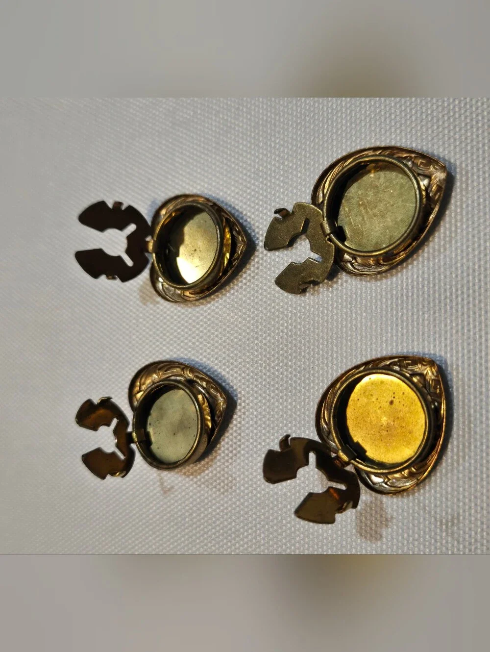 Vintage Heart Button Covers (Set Of 4)
